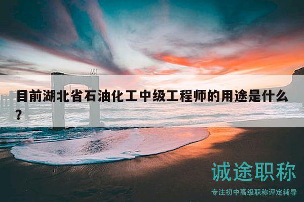 目前湖北省石油化工中級工程師的用途是什么？