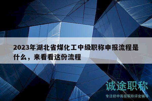 2023年湖北省煤化工中級職稱申報流程是什么，來看看這份流程