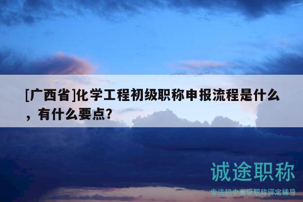 [廣西省]化學(xué)工程初級職稱申報(bào)流程是什么，有什么要點(diǎn)？