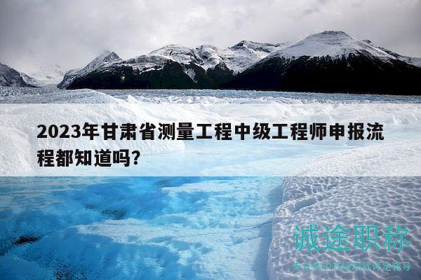 2023年甘肅省測量工程中級(jí)工程師申報(bào)流程都知道嗎？