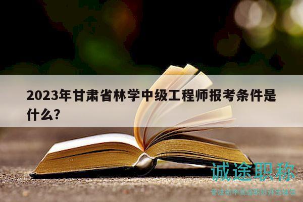 2023年甘肅省林學中級工程師報考條件是什么？