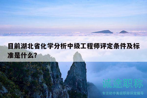 目前湖北省化學分析中級工程師評定條件及標準是什么？
