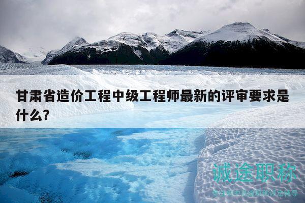 甘肅省造價(jià)工程中級工程師最新的評審要求是什么？