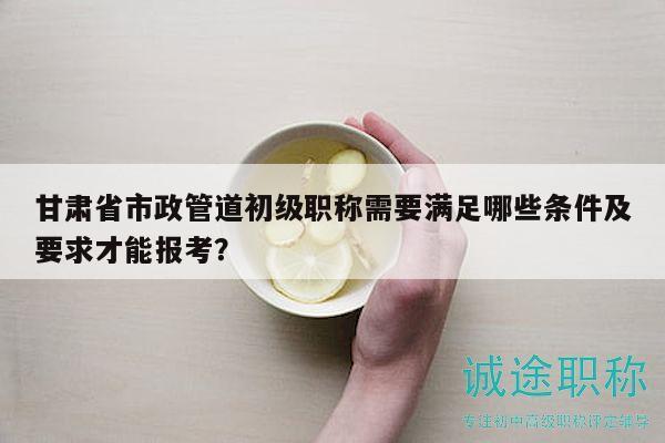 甘肅省市政管道初級(jí)職稱需要滿足哪些條件及要求才能報(bào)考？