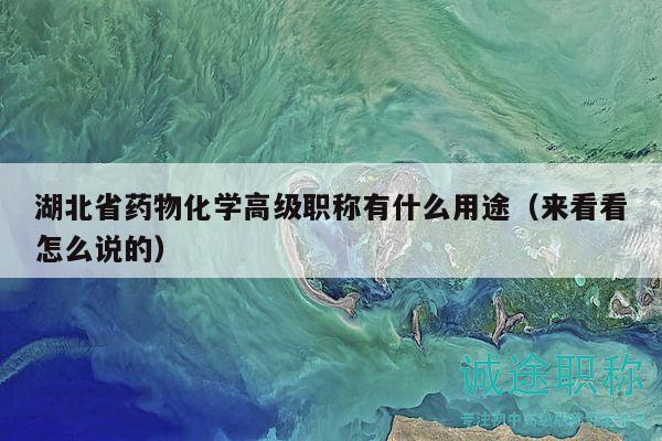 湖北省藥物化學(xué)高級(jí)職稱(chēng)有什么用途（來(lái)看看怎么說(shuō)的）