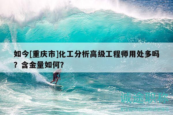 如今[重慶市]化工分析高級工程師用處多嗎？含金量如何？