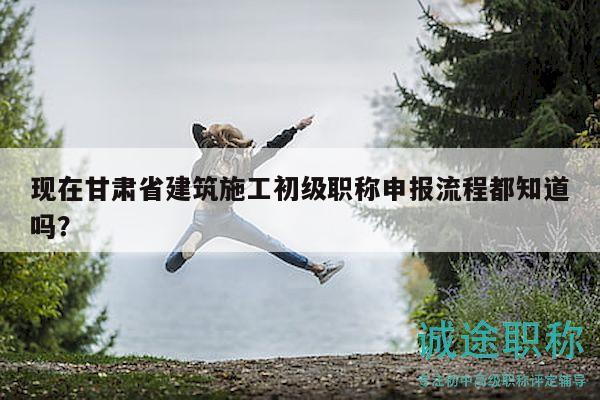 現(xiàn)在甘肅省建筑施工初級職稱申報流程都知道嗎？