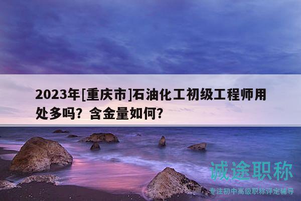 2023年[重慶市]石油化工初級工程師用處多嗎？含金量如何？