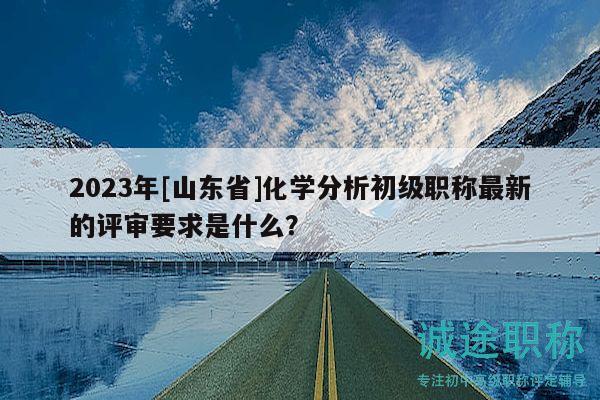 2023年[山東省]化學(xué)分析初級職稱最新的評審要求是什么？