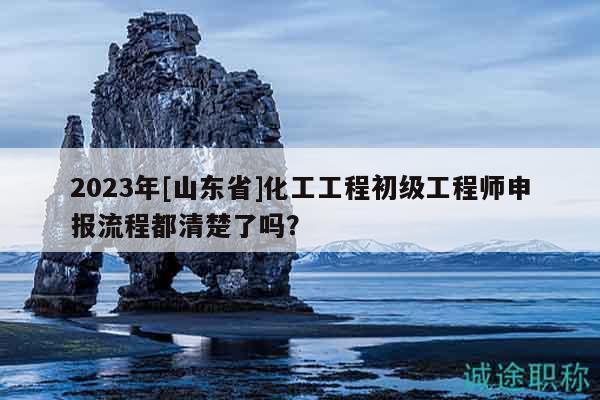 2023年[山東省]化工工程初級工程師申報流程都清楚了嗎？