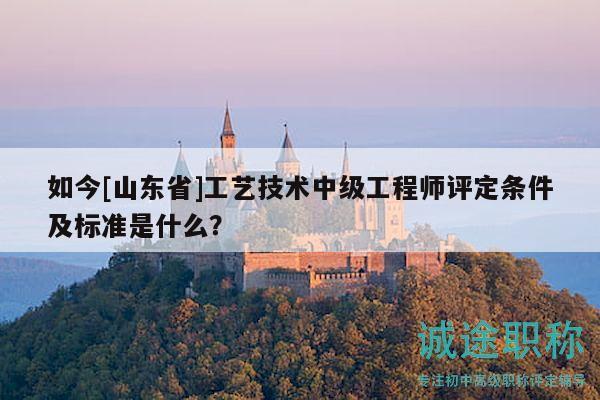 如今[山東省]工藝技術中級工程師評定條件及標準是什么？