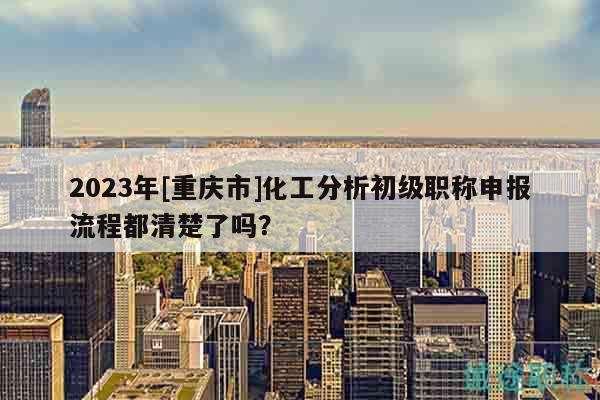 2023年[重慶市]化工分析初級職稱申報流程都清楚了嗎？
