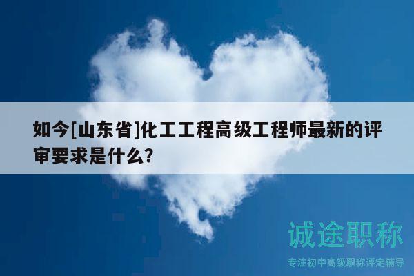 如今[山東省]化工工程高級(jí)工程師最新的評(píng)審要求是什么？