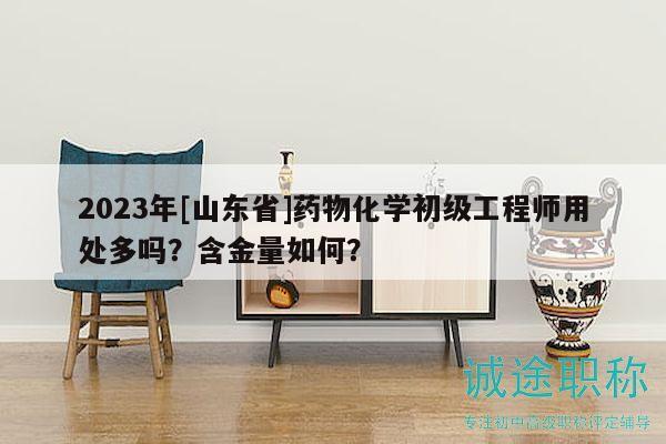 2023年[山東省]藥物化學(xué)初級(jí)工程師用處多嗎？含金量如何？