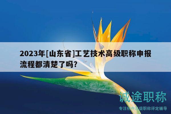 2023年[山東省]工藝技術(shù)高級(jí)職稱申報(bào)流程都清楚了嗎？