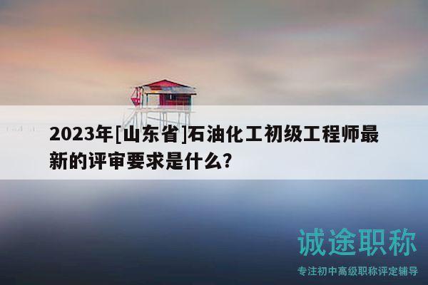2023年[山東省]石油化工初級工程師最新的評審要求是什么？