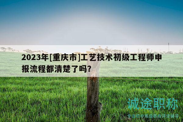 2023年[重慶市]工藝技術初級工程師申報流程都清楚了嗎？