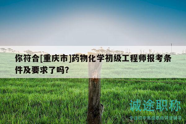 你符合[重慶市]藥物化學(xué)初級(jí)工程師報(bào)考條件及要求了嗎？