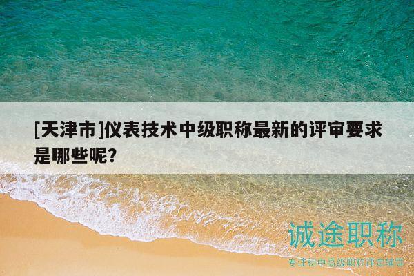 [天津市]儀表技術中級職稱最新的評審要求是哪些呢？