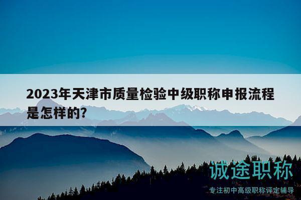 2023年天津市質(zhì)量檢驗(yàn)中級(jí)職稱申報(bào)流程是怎樣的？