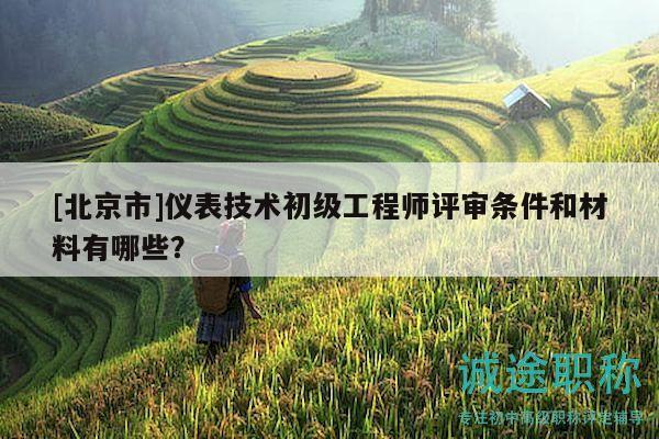 [北京市]儀表技術(shù)初級(jí)工程師評(píng)審條件和材料有哪些？